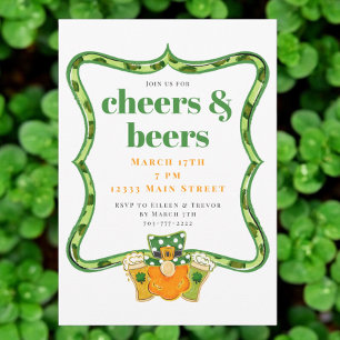St Patrick's Day Cheers and Beers Party Invitation