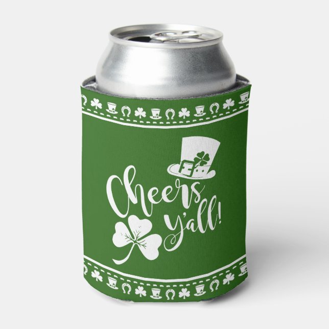 St Patricks Day | Cheers | Funny St Paddys Irish Can Cooler (Can Front)