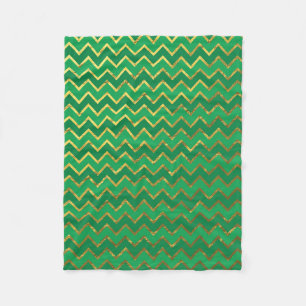 St. Patrick's Day Chevron Fleece Blanket