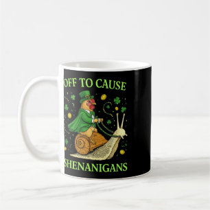St Patricks Day Chicken Riding Snail Shenanigans Coffee Mug
