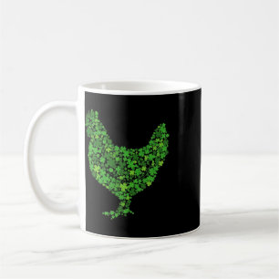St Patricks Day Chicken Shamrock Clover Lucky Farm Coffee Mug