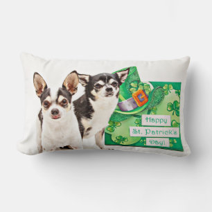 St. Patrick's Day Chihuahua's Lumbar Cushion