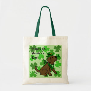 St. Patrick's Day Chocolate Labrador Tote Bag