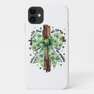 St. Patrick's Day Christian Faith Clover Shamrock iPhone 11 Case