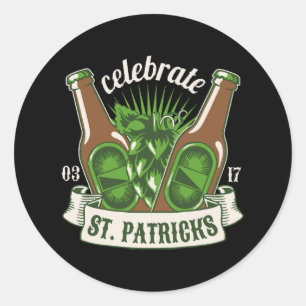 St patricks day classic round sticker