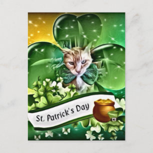 St Patrick's Day Claude Postcard