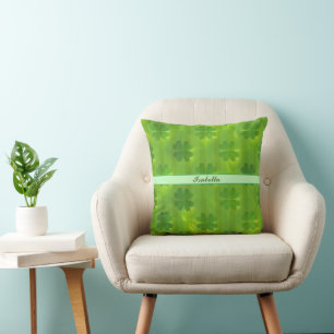 St Patrick's Day Clover 4 Lists Modern Collection Cushion
