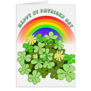 St Patricks Day Clover and Rainbow