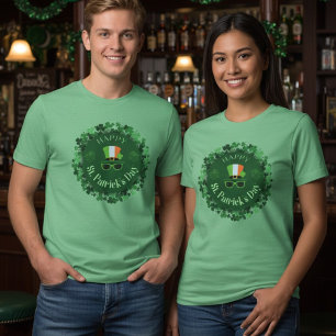 St. Patrick's Day Clover Hat Men's T-Shirt Tri-Blend Shirt