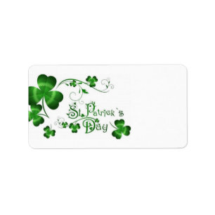 St. Patricks Day Clover Label