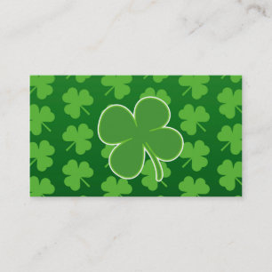 St. Patrick's Day Clover Leaf business cards