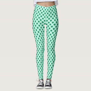 St. Patrick's Day Clover Leaf Pattern Leggings