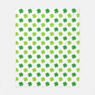 St. Patrick's Day Clover Leaves Pattern-54601 Fleece Blanket