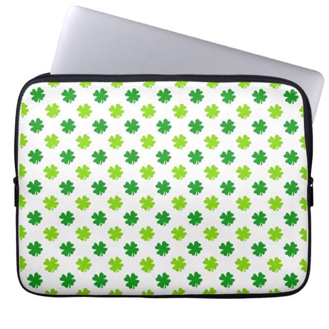 St. Patrick's Day Clover Leaves Pattern-54601 Laptop Sleeve (Front)