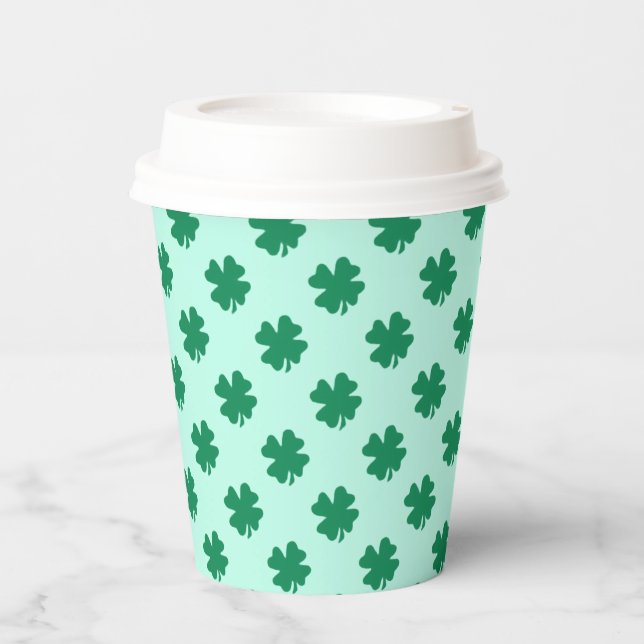 St. Patrick's Day Clover Leaves Pattern-54601 Paper Cups (Front)