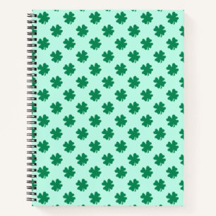 St. Patrick's Day Clover Leaves Pattern-54602 Notebook