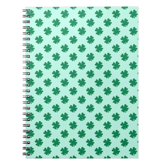 St. Patrick's Day Clover Leaves Pattern-54602 Notebook (Front)