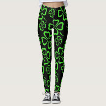 St. Patrick's Day Clover Leggings