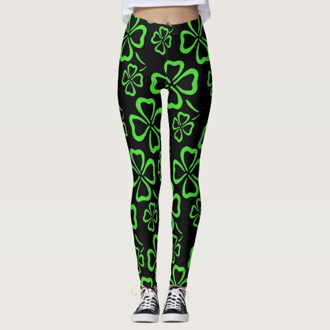 St. Patrick's Day Clover Leggings (Front)