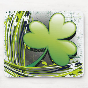 St Patrick's Day Clover Mouse Pad