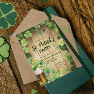 St. Patrick's Day Clover Party Invitation