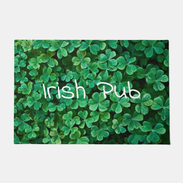 St. Patrick's Day Clover patch Doormat (Front)