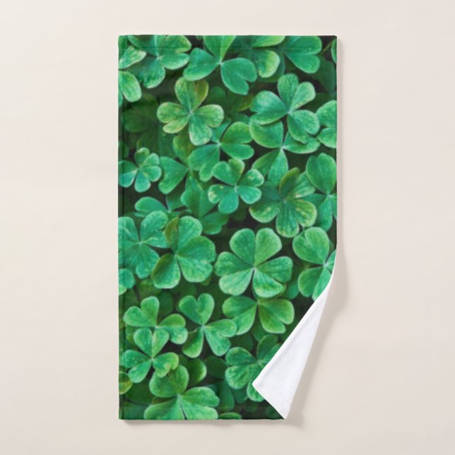 St. Patrick's Day Clover patch Hand Towel (Hand Towel)