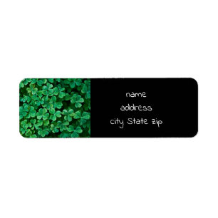 St. Patrick's Day Clover patch Return Address Label
