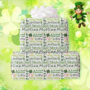 St Patrick's Day Clover Shamrock Gift Wrapping Paper