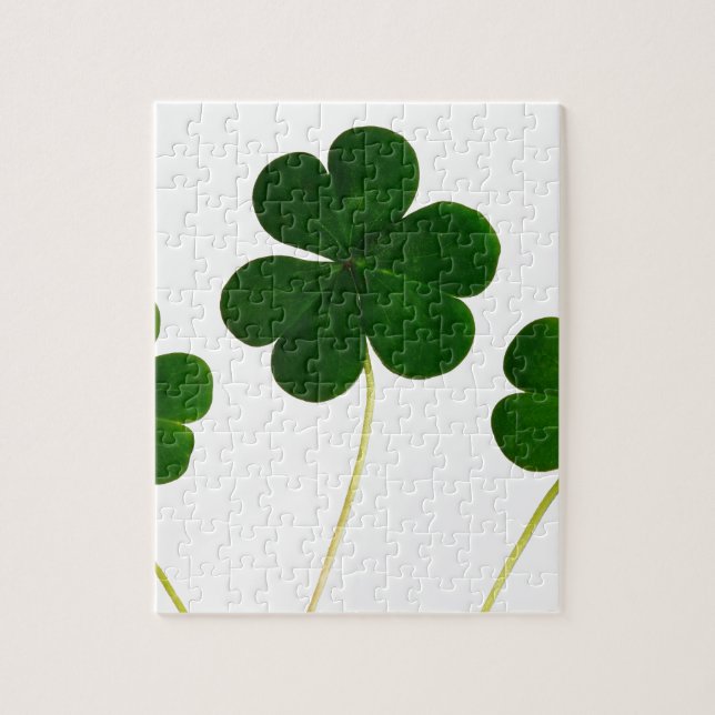 st patricks day clover shamrock jigsaw puzzle (Vertical)