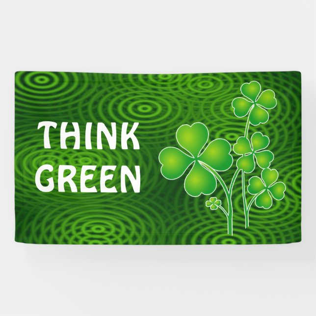 St. Patrick's Day Clover / Shamrocks + your ideas Banner (Horizontal)