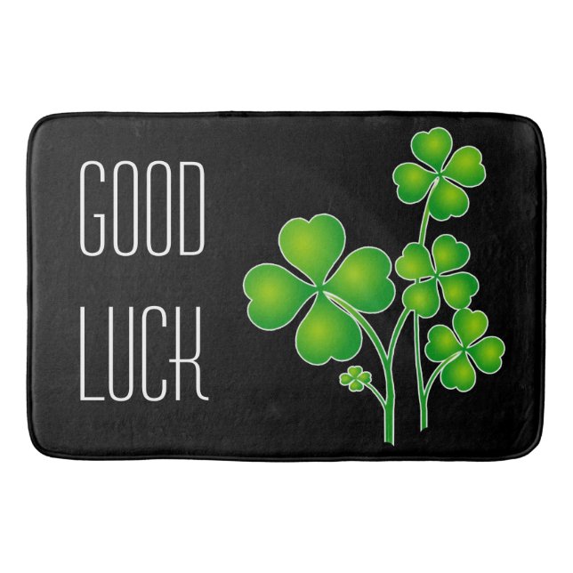 St. Patrick's Day Clover / Shamrocks + your ideas Bath Mat (Front)