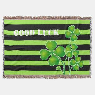St. Patrick's Day Clover / Shamrocks + your ideas Throw Blanket