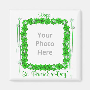 St. Patricks Day Clover Stars (photo frame) Magnet