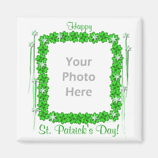 St. Patricks Day Clover Stars (photo frame) Magnet