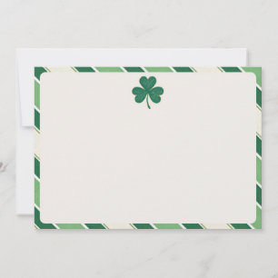 St. Patrick's Day Clover Stationery Irish-Themed Thank You Card