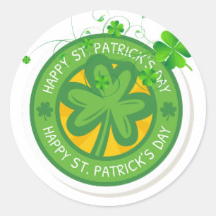 St. Patrick's Day Clover Stickers