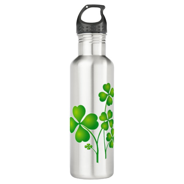 St. Patrick's Day Clover + your ideas 710 Ml Water Bottle (Front)