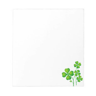 St. Patrick's Day Clover + your ideas Notepad