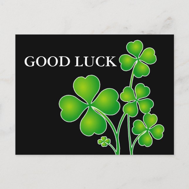 St. Patrick's Day Clover + your ideas Postcard (Front)