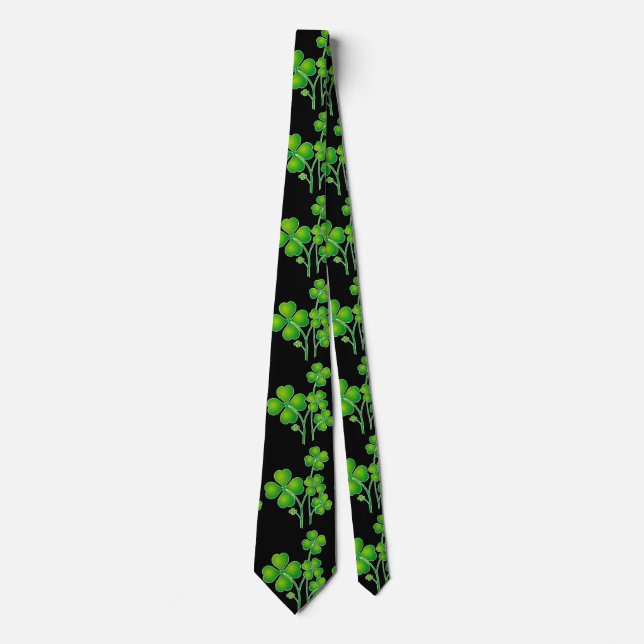 St. Patrick's Day Clover + your ideas Tie (Front)