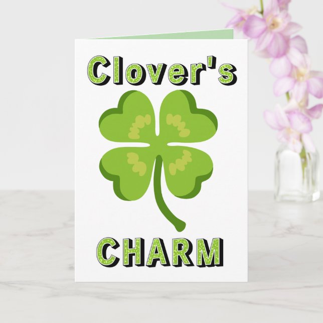 St. Patrick's Day Clover's Charm Card (Orchid)