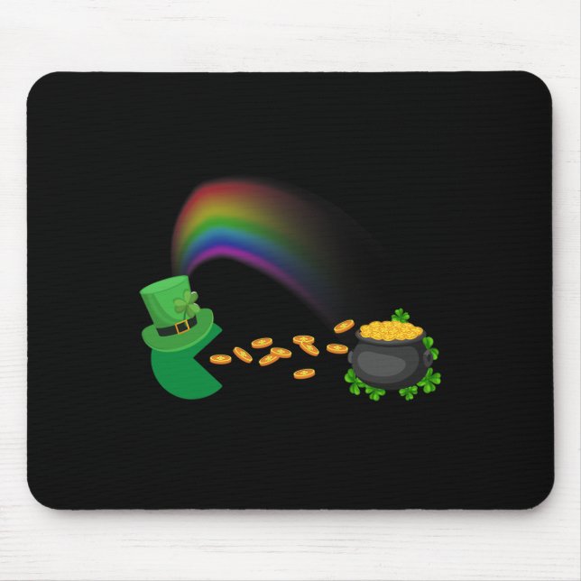 St Patricks Day Clovers Fun Boys Girls Kids   Mouse Pad (Front)