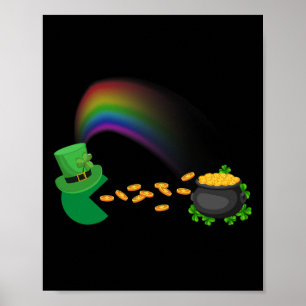 St Patricks Day Clovers Fun Boys Girls Kids Poster