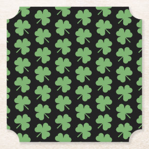 St. Patrick's Day Clovers Paper Coasters