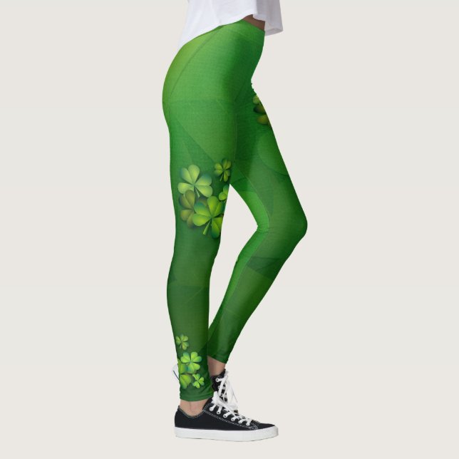 St Patrick's Day - Clovers/Shamrocks Leggings (Right)