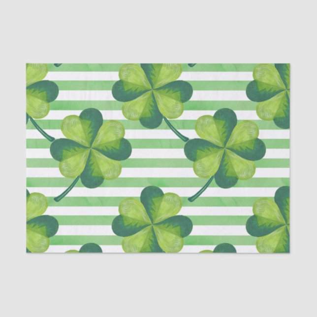 St. Patrick's Day Clovers  Tissue Paper (Front)