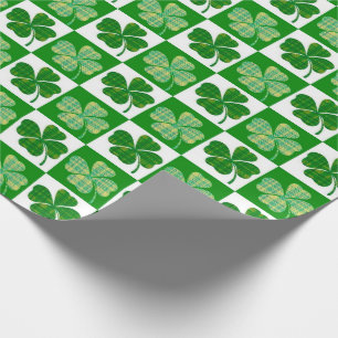St Patrick's Day Clovers Wrapping Paper