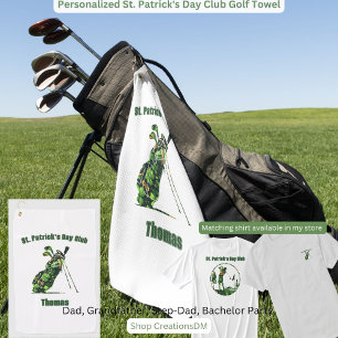 St. Patrick's Day Club Personalised Golf Towel