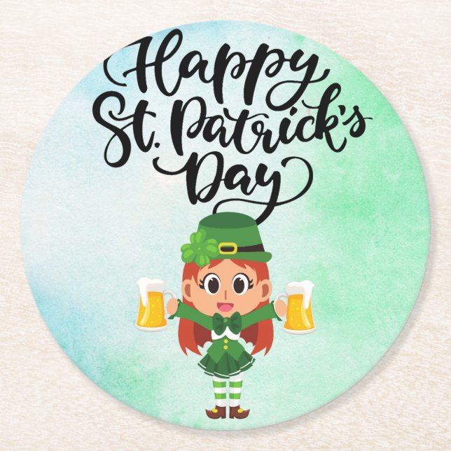 St. Patrick's Day coasters (Front)